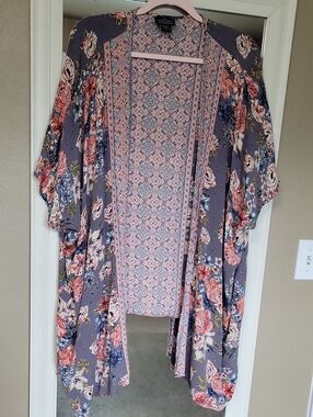 Angie Floral Kimono Cardigan Size Small